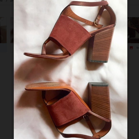 CÉLINE Leather Ankle Strap Sandals, Size: 7 - Picture 3 of 8
